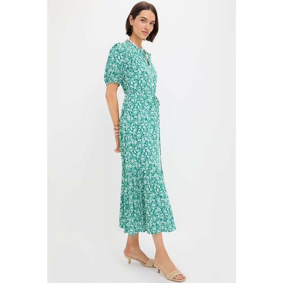 HYACINTH HOUSE Green Micro Floral Frannie Maxi Dress Size XS NWT - Picture 6 of 7